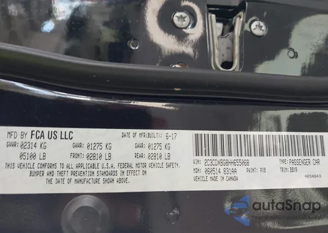 2017 Dodge Charger Se Rwd from USA, damaged, VIN 2C3CDXBG8HH655068